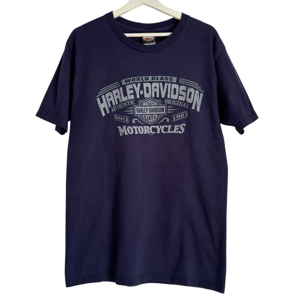 Vintage 2007 Harley Davidson Shirt Aces Eights Mason OH Mens Large Short Sleeve
